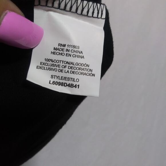 Francesca's June & Hudson Black Darling 3D Lace Floral Boxy Tee Size Small - Picture 8 of 9